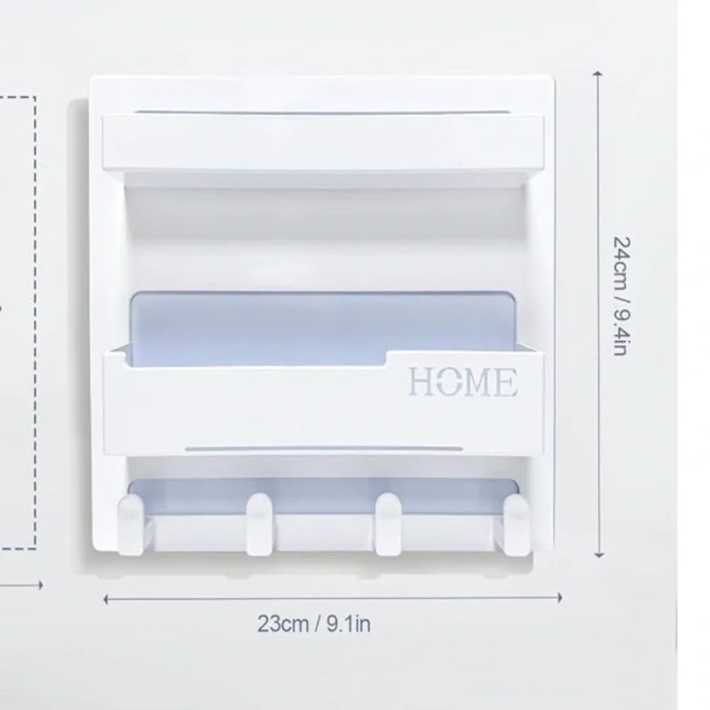 Wall Organizer with Hooks Bedside or Front Door